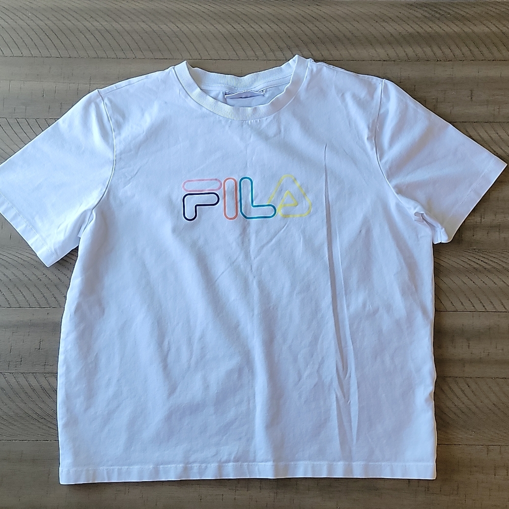 Neon FILA Cropped Shirt